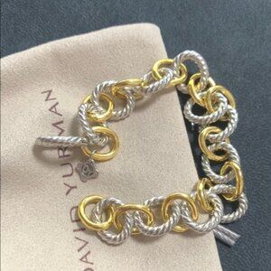 David Yurman Fine Jewelry Gold and Silver Bracelet